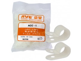 ACC 1-W /100PCS/ Держ.кабеля 3мм белый