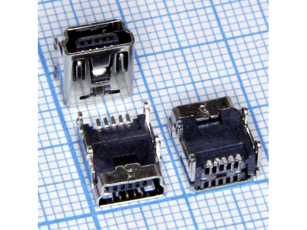 Mini USB 5 pin 5SD1P Гн. на плату