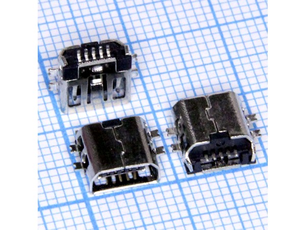 Mini USB 5 pin MU-005-06 Гн. на плату