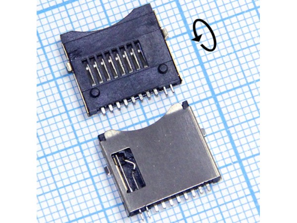 Держатель карт micro-SD SMD 10pin switch M