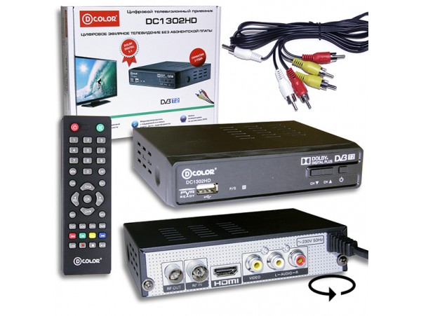 D-COLOR DC1601HD ресивер эфирный DVB-T2,HD