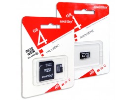 MicroSDHC 4Gb Class 10 карта памяти Smart Buy