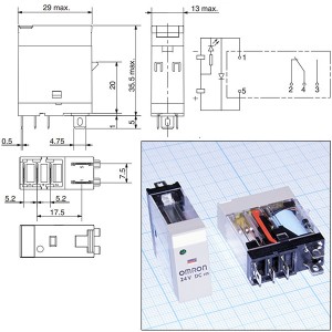 Реле 24VDC G2R-1-SND(S) 1C 10A/250VAC