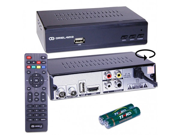 Oriel 421D ресивер DVB-T2, DVB-C без шнура RCA