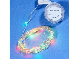 Гирлянда 20LED RGB, 2м, Роса +2хCR2032