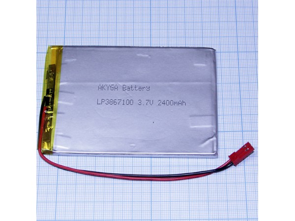 LP3867100-PCB-LD Аккумулятор 3,7V/2400mAh Li-Pol