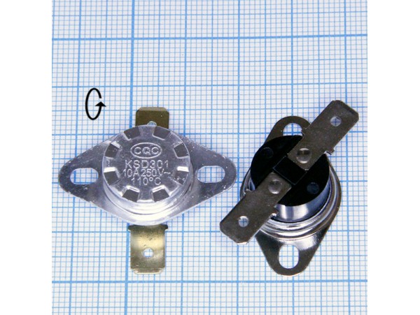 KSD-301-110С 250V/10A Термостат нормально замкнутый