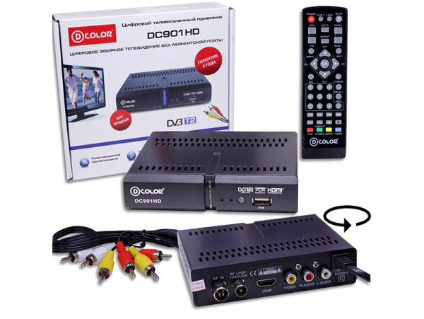 D-COLOR DC901HD ресивер эфирный DVB-T2,HD