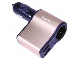 ЗУ автомобильное прикуриватель + 2 USB 2.1A HOCO Z10