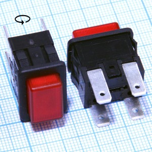 SC7097 250V/16A 2off-on красная кнопка