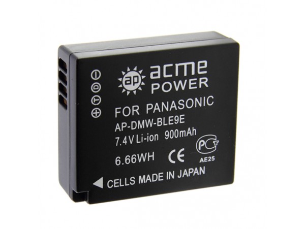 Panasonic DMW-BLE9E акк. Li-Ion 7,4V/900 mAh