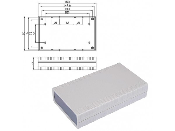 G760A Корпус 158х95х36 мм