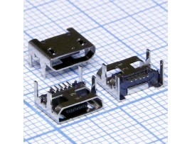 Micro USB 5pin B-5S DIP1 гнездо на плату