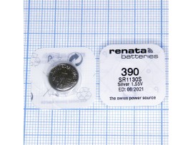 Элемент питания 1,55V AG10, SR1130SW, 390/389 Renata