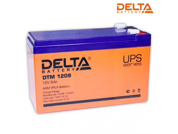 Аккумулятор 12V/9.0Ah DTM1209 151x65x94 Delta