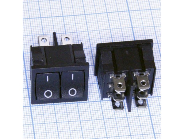 KCD2 250V/6A on-on 2-клавишный переключатель 6pin