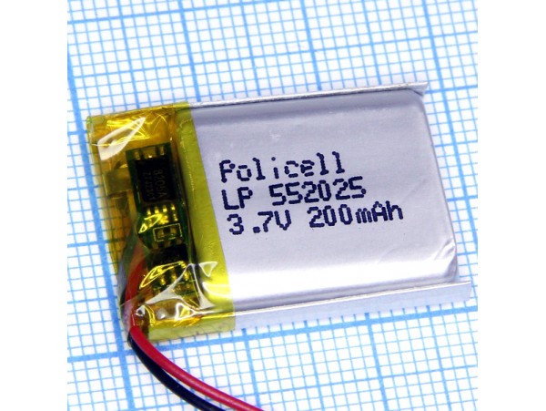 LP552025 Аккумулятор 3,7V 200mAh Li-POL