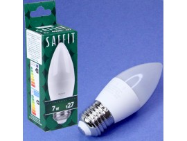 Лампа 220V7W E27 св/д свеча 4000k Saffit