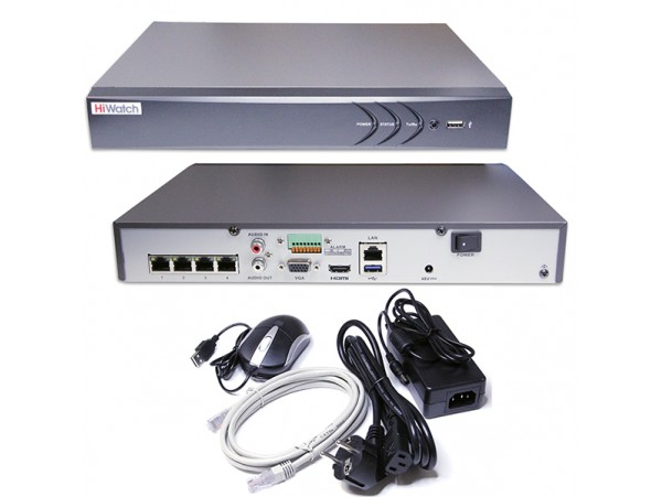 DS-N304P Видеорег. IP 4-х кан.c 4-мя PoE интерфесами