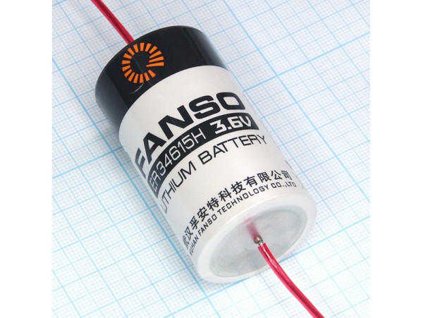 ER34615H  батарея 3,6V Lithium D с выводами FANSO