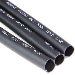 Термоусадка 6/2х1000 чёрная клеевая