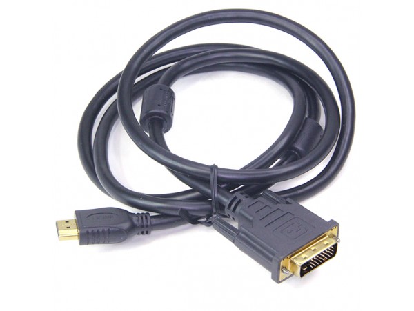 Шнур HDMI/DVI-D шт/шт 1,5м с фильтрами gold