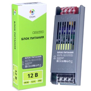 БП LED 12V 8,3A 100W APEYRON/OGM IP20