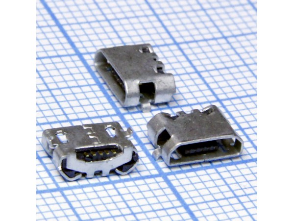 Micro USB 5pin B-5SD1 Rev Гн. на плату