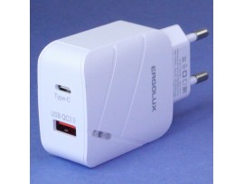 СЗУ USB+Type C Quick Charger3.0 QC 3.0 + PD 18W Ergolux