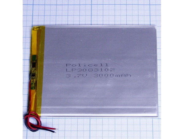 LP3083102-PCB-LD аккумулятор 3,7V/3000mAh Li-Pol