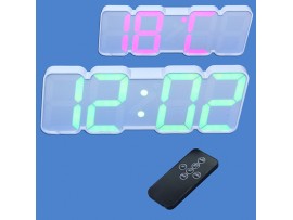 Часы/термометр/будильник настенные с ПДУ, белые
