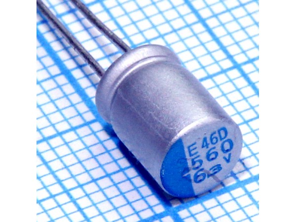 Конд.560/6,3V 0610 +105°C