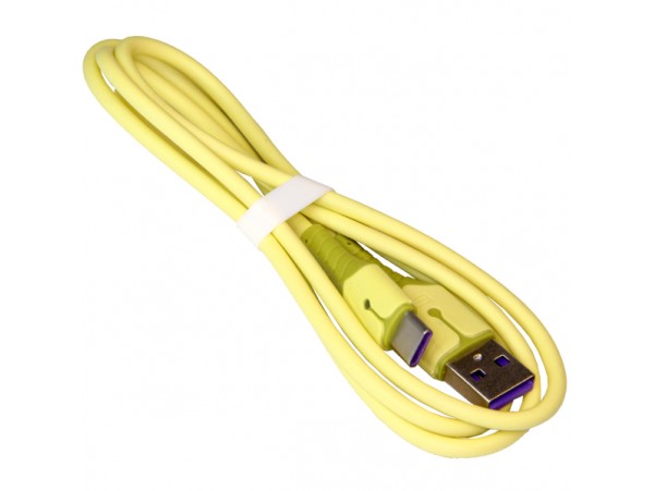 Шнур USB=Type-C 1м, желтый