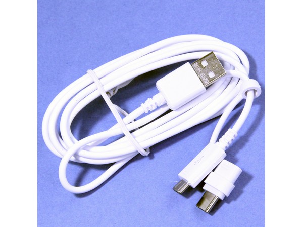 Шнур USB=micro USB c переходником Type-C 2 in 1
