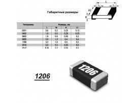 Чип рез.F1206-0,01R 1% WSL1206R0100FEA токоизмер.