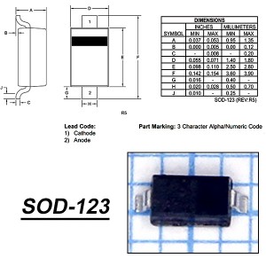 B5819W (20V/1A) Диод Шоттки[1N5819W]