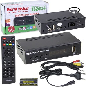 World Vision T624D4 ресивер кабельный DVB-C, DVB-T2
