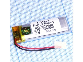 LP651648-PCM-LD Аккумулятор 3.7V 550mAh Li-Pol