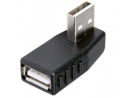 Переходник угловой USB=USB (штекер=гнездо)