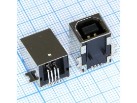 USBB-1J SMD розетка на плату тип B