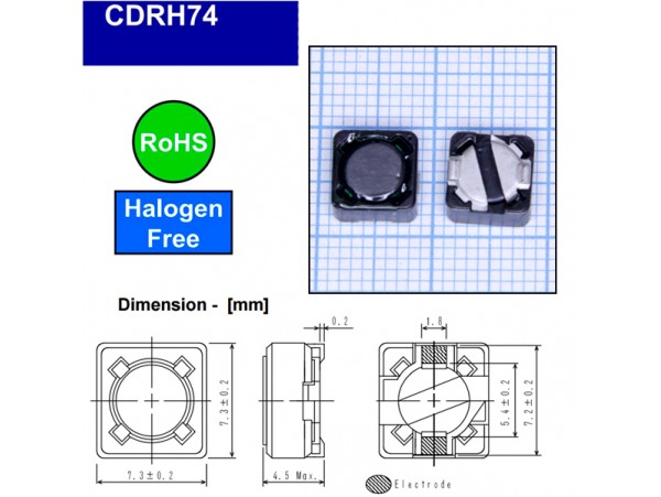 CDRH74NP-220 22мкГн 0.36A дроссель SMD