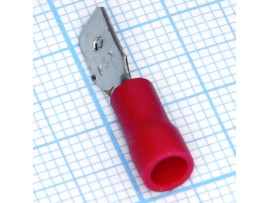 Нож.4,8х0,5 вилка MDD1-187(5) красная провод 0.5-1.5мм2