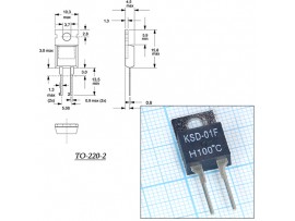 KSD-01F термостат 100°С NO