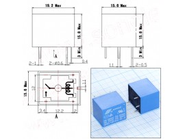 Реле 18VDC SRD-18VDC-SL-A 10A/250VAC