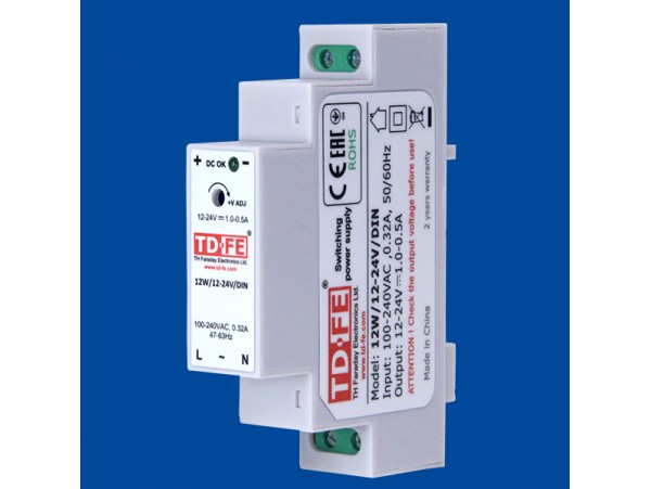 БП 12-24V/12W на DIN рейку