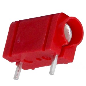 571-0500 гнездо 4мм банан на плату, красное DELTRON