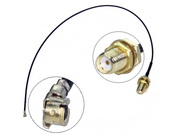 SMA-female - U.FL (IPX) перех. антенный, 25 см