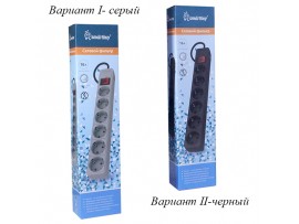 Фильтр сетевой 6 роз.3м  Smartbuy 16А с выкл.