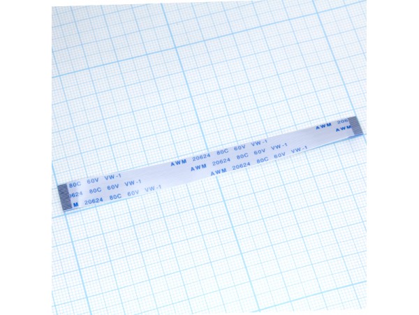 Шлейф 18pin 100х10 прямой, шаг 0,5мм