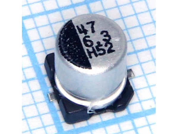 Конд.47/6,3V 0558 SMD